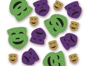 Large Sparkled Mardi Gras Confetti