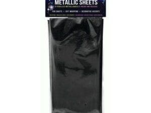 SKD Metallic Sheets Wrapping 18"x30" Gift Wrap, Black, 3 Pack