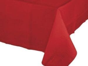 Classic Red Paper Tablecloth, Each