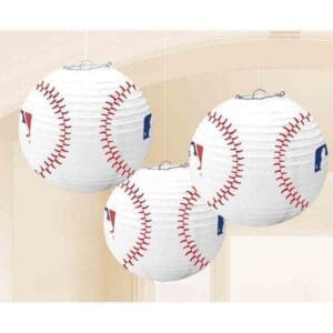 Baseball Lanterns (3 Count) - Party Supplies