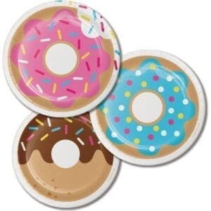 Donut Time 7" Cake Plates (8 Count)