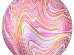 Pink Marble Balloon - Orbz