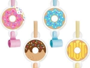 Donut Time Party Blowers, 8 Pk