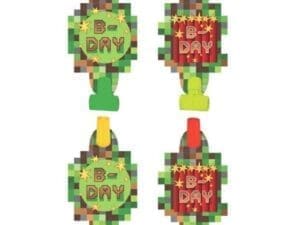 Minecraft Party Blowers, 8ct