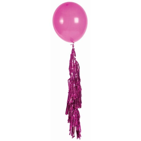 Hot Pink Large Balloon Tassel Garland - Image 2