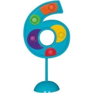 Flashing Number 6 Cake Topper Decoration