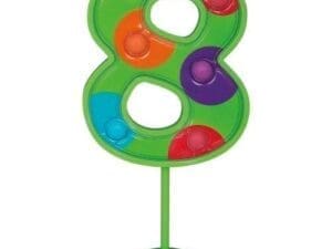 Flashing Number 8 Cake Topper Decoration