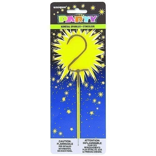 Number 2 Sparkler Birthday Party Supplies