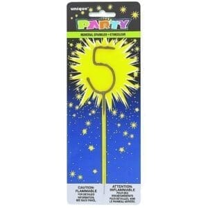 Number Five Shaped Sparkler