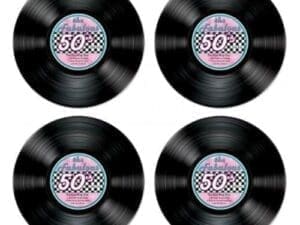4-Pack Record Cutouts, 13-1/2-Inch
