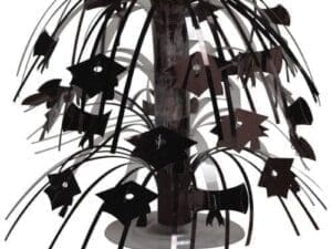 Black Grad Mortarboard Mini Cascade Centerpieces