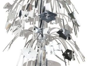 Silver Grad Mortarboard Mini Cascade Centerpieces