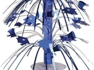 Blue Grad Mortarboard Mini Cascade Centerpieces
