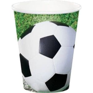 Party Creations Sports Fanatic Soccer, Hot/Cold Cups, 9 Oz, 8 Ct