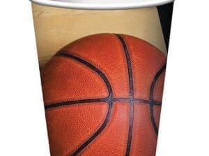 8 Count Sports Fanatic Basketball Hot/cold Cups, 9 Oz, Multicolor