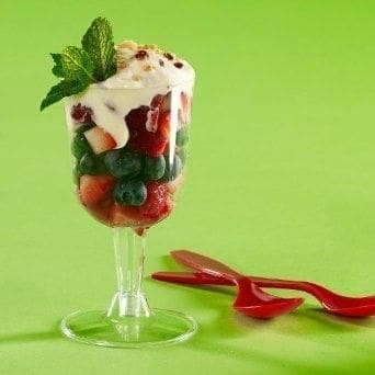 Clear Plastic Party Wine Glasses (x20)