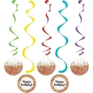 Confetti Sprinkles Dizzy Danglers, 5-Pack