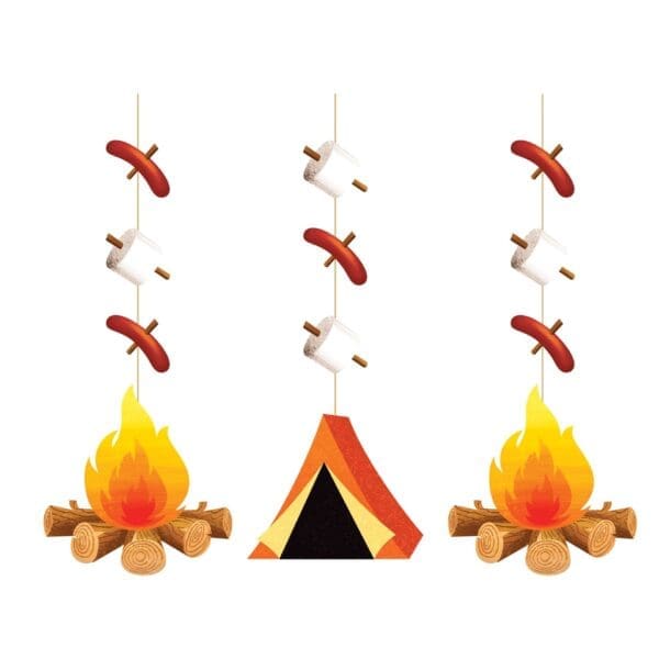 Camping Hanging Cutouts, 3 Pk