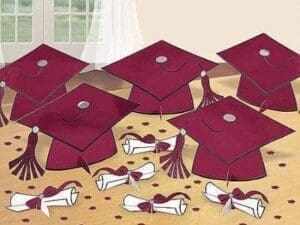 Burgundy Graduation Table Decorating Kit