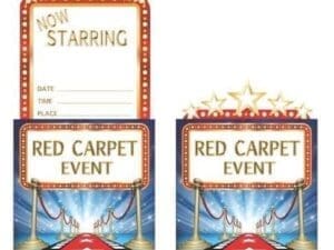8ct Hollywood Lights Invitations