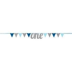 1st Birthday Boy Pennant Banner