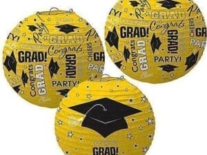 Grad Printed Lanterns, Yellow