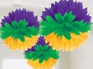 Mardi Gras Fluffy Decorations