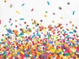 Confetti Sprinkles Beverage Napkins, 16-Pack