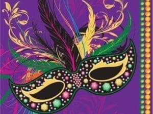 Mardi Gras Mask Lunch Napkins