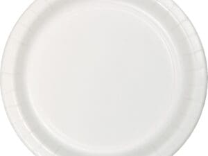 Paper Dessert Plates, White, 75/Pack (753272B),Size: Small