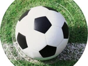 Party Creations Sports Fanatic Soccer Dinner Plate, 9", 8 Ct