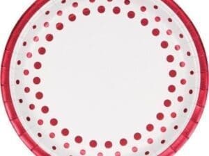 Sparkle and Shine Ruby Foil 9" Paper Plates - 8ct
