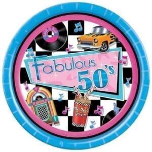 Fabulous 50s Luncheon 9" Plates (8 Count)