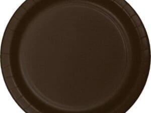 Chocolate Brown 9" Paper Plates - 24ct
