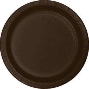 Chocolate Brown 9" Paper Plates - 24ct