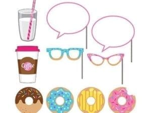 10ct Donut Time Photo Booth Props