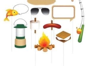 Camping Photo Booth Props, 10 Pk
