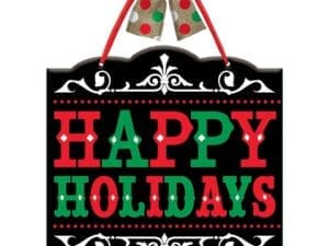 Happy Holidays Sign, 12 X 11.75