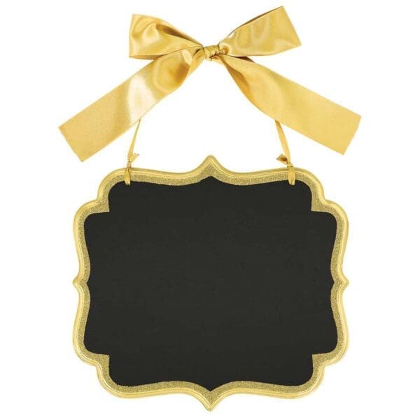 Glitter Gold Border Scroll Chalkboard Sign