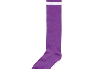 Purple Stripe Athletic Knee-High Socks Halloween Costume Purple