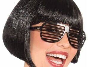 Black Bob Wig Halloween Costume Accessory