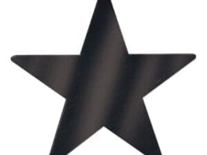 Foil Star Cutout Black