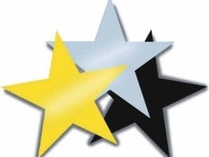 S&S Decorative Foil Stars, Silver