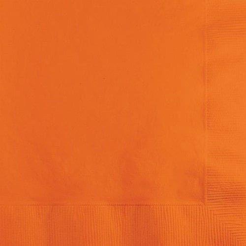 50ct Orange Cocktail Beverage Napkin