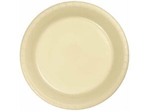 10 Ivory Plastic Plate