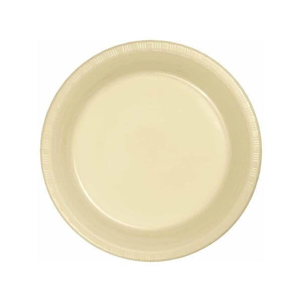 10 Ivory Plastic Plate