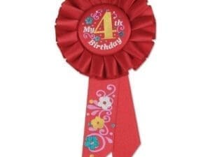 My 4th Birthday Rosette