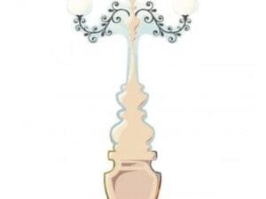 Paris Ornate Street Lamp Cardboard Standup