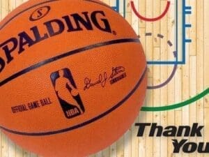 Spalding Basketball Invitation & Thank You Card Set