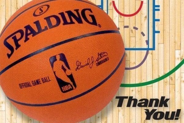 Spalding Basketball Invitation & Thank You Card Set